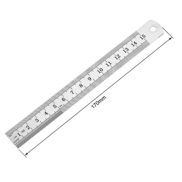 Stainless Steel Measuring Ruler Rule Scale Machinist Tools 15cm 6 inch V2Q3