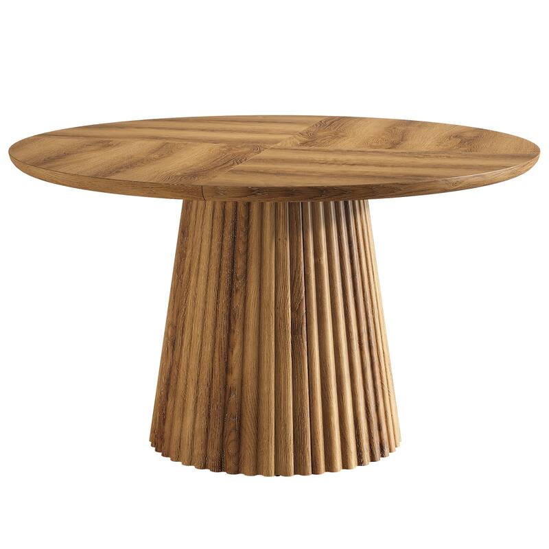 Wood Kitchen Table, Round Dining Table, Living Room Bistro Dinner Accent Table