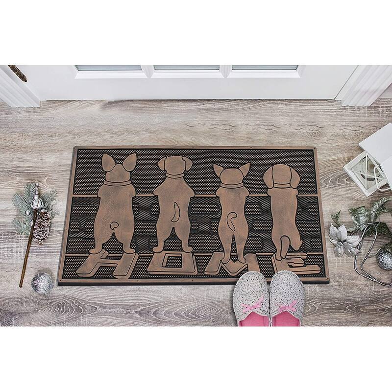 A1HC Welcome Rubber Pin Mat Beautifully Hand Finished Doormat