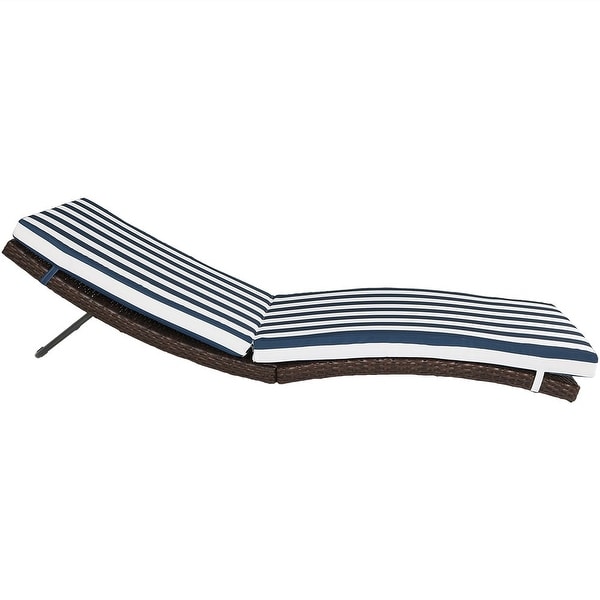 Rattan folding sun discount lounger