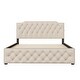 preview thumbnail 28 of 30, Chic Upholstered Platform Bed with Twin Trundle and USB Ports for Comfortable Sleep