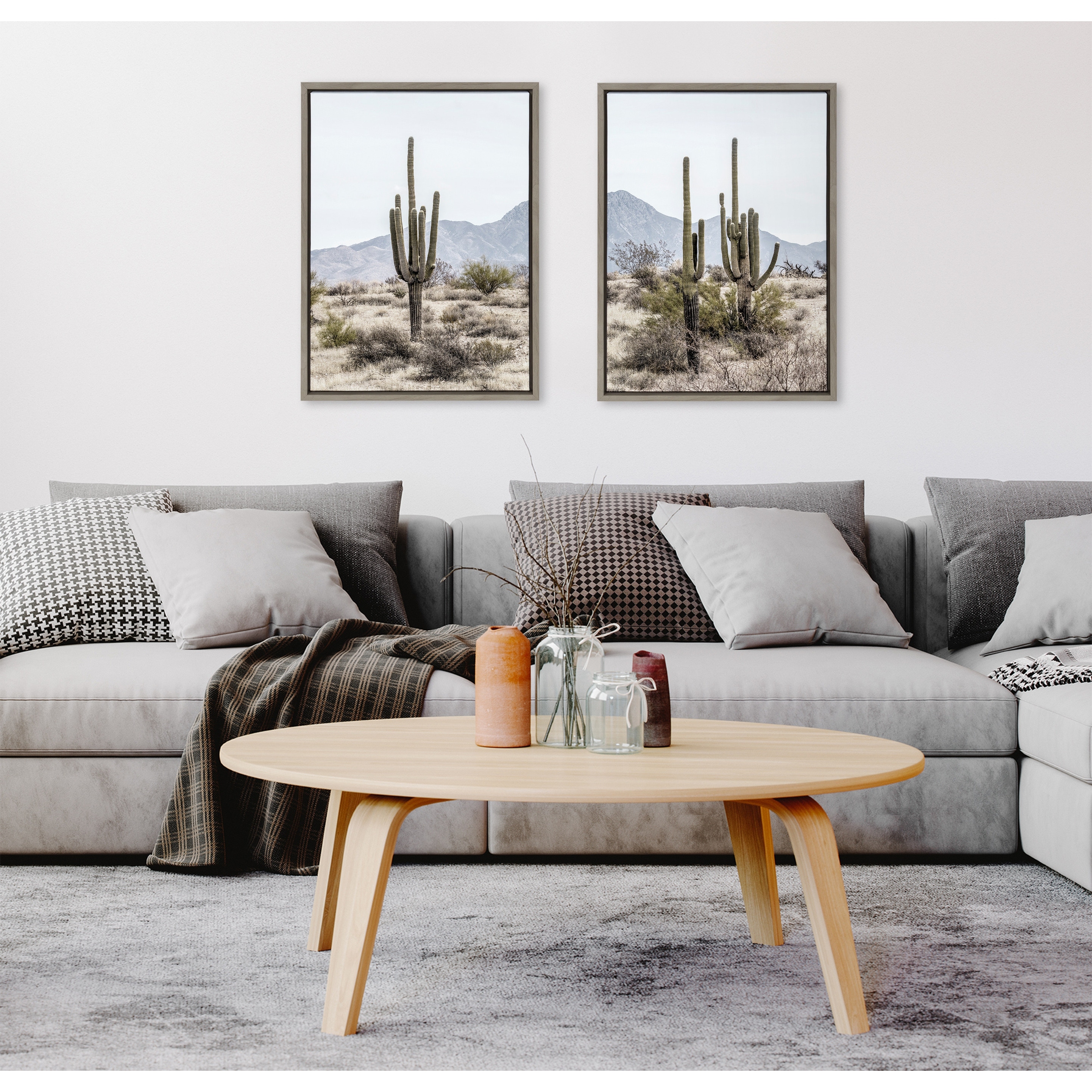 Kate and Laurel Sylvie Saguaro Canvas by The Creative Bunch Studio On  Sale Bed Bath  Beyond 35540398