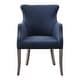 preview thumbnail 1 of 6, Uttermost Yareena 24-1/2" Wide Wood Framed Linen Wingback Chair - Denim Blue Denim Blue