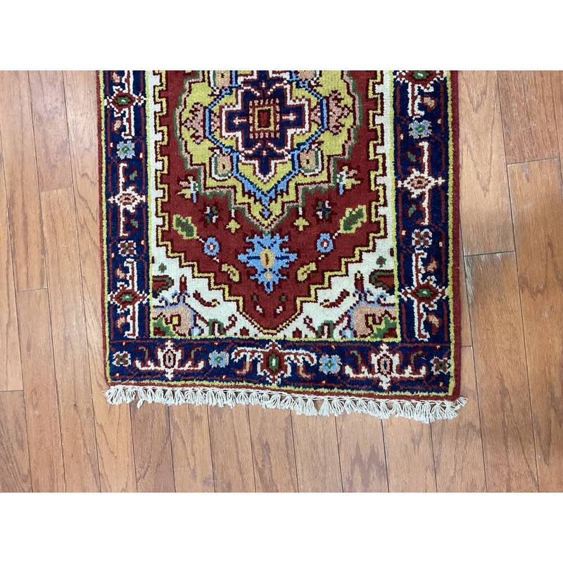 Handmade One-of-a-Kind Heriz Wool Oriental Rug 2'1 x 5'10 - 2.1 x 5.10