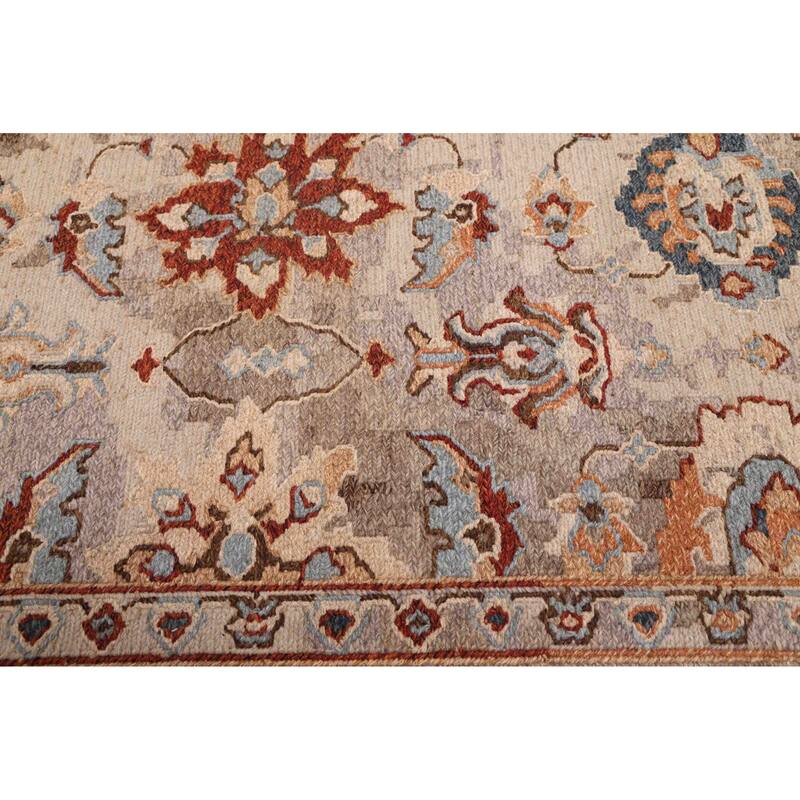 ECARPETGALLERY Flat-Weave Lahor Finest Grey Wool Tapestry Kilim - 2'6 x 9'10