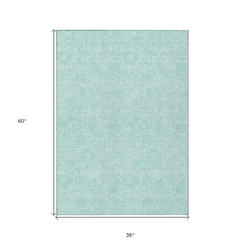HomeRoots Floral Transitional Rectangle Outdoor Rug