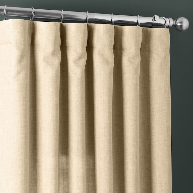 Exclusive Fabrics Italian Faux Linen Curtain (1 Panel)