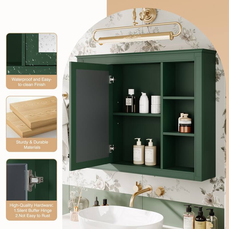 35'' x 27.5'' Medicine Cabinet, Wall Mounted Bathroom Storage Cabinet(Not Include Bathroom Vanity )