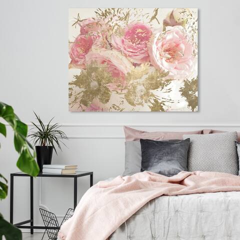 Oliver Gal 'Serving Flowers' Floral and Botanical Wall Art Canvas Print - Pink, Gold