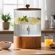 preview thumbnail 3 of 1, Naples Beverage Dispenser With Wooden Lid & Base 1.5 Gal