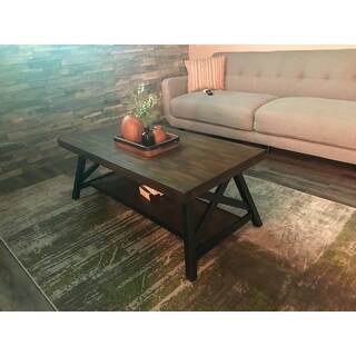 Bryson Rustic X-Base Accent Tables by iNSPIRE Q Classic