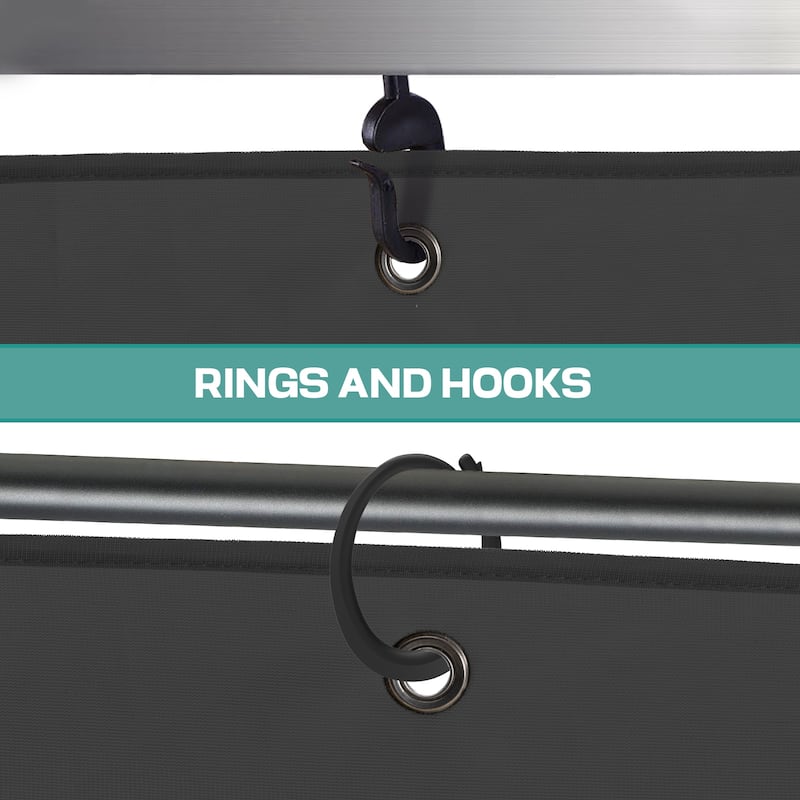 Aoodor 12'x12' Replacement Gazebo Mosquito Netting 4-Panel Sidewalls