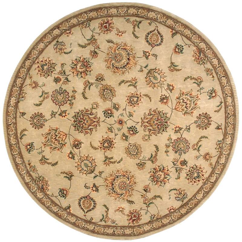 Nourison Nourison 2000 Bordered Area Rug - 8' Round - Beige - Round