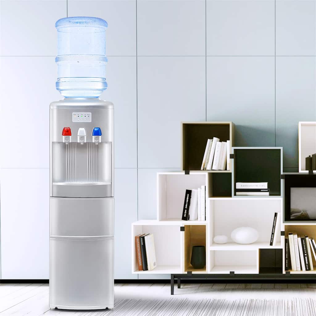 Water Dispenser W/ Built-In Ice Maker 2 in 1 Top Loading Water Cooler