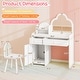 preview thumbnail 6 of 29, Costway Kids Vanity Table and Chair Set with Cloud-shaped Mirror Open - See Details