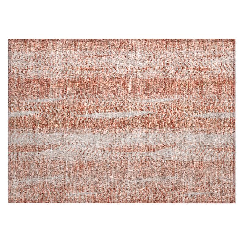 Machine Washable Indoor/ Outdoor Chantille Modern Imprints Rug