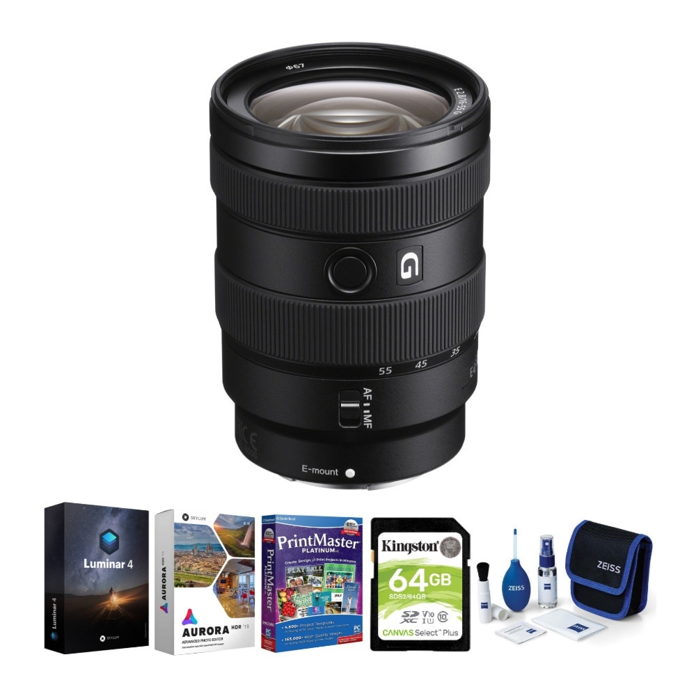 Sony E 16 55mm F 2 8 G Lens With Software Suite And Accessory Bundle Overstock