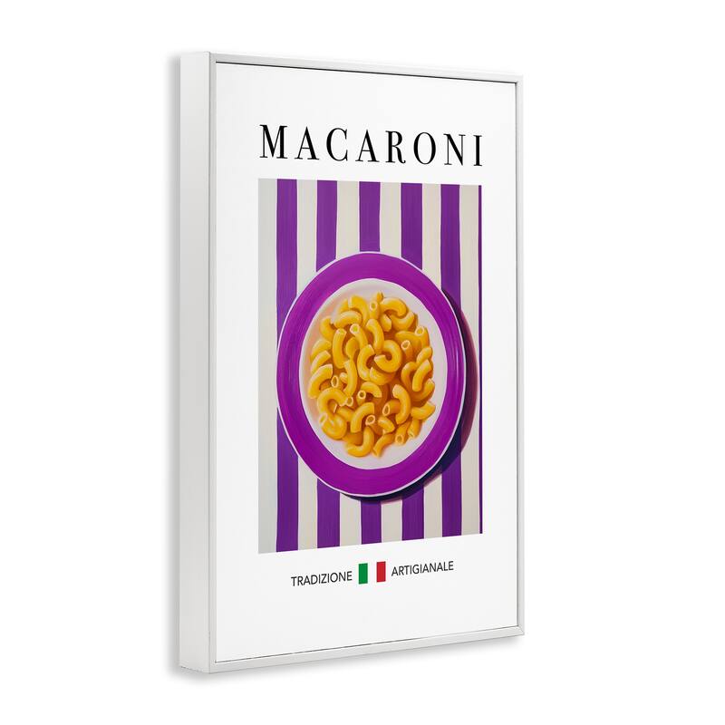 Stupell Traditional Macaroni Pasta Framed Giclee Art Design By Andreas Magnusson