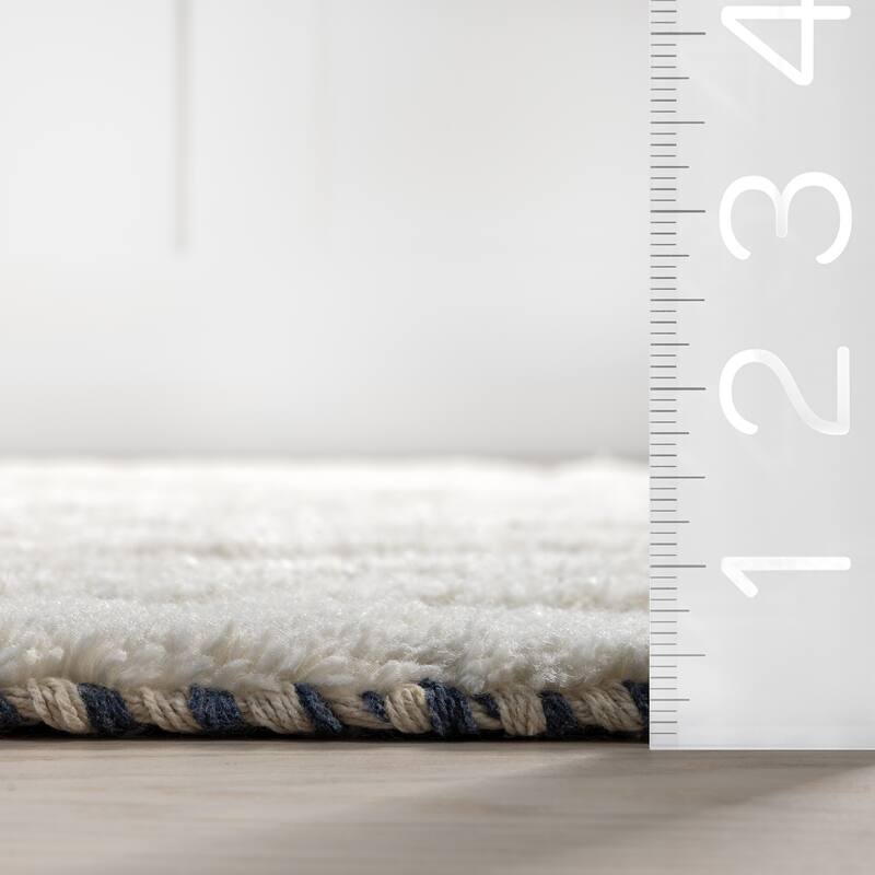 Merrick Tasseled Cotton and Wool Area Rug