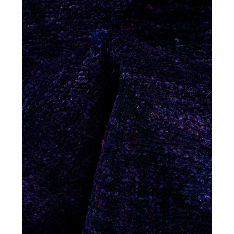 Overdyed One-of-a-Kind Hand-Knotted Area Rug - Purple - 2' 6" x 6' 4"