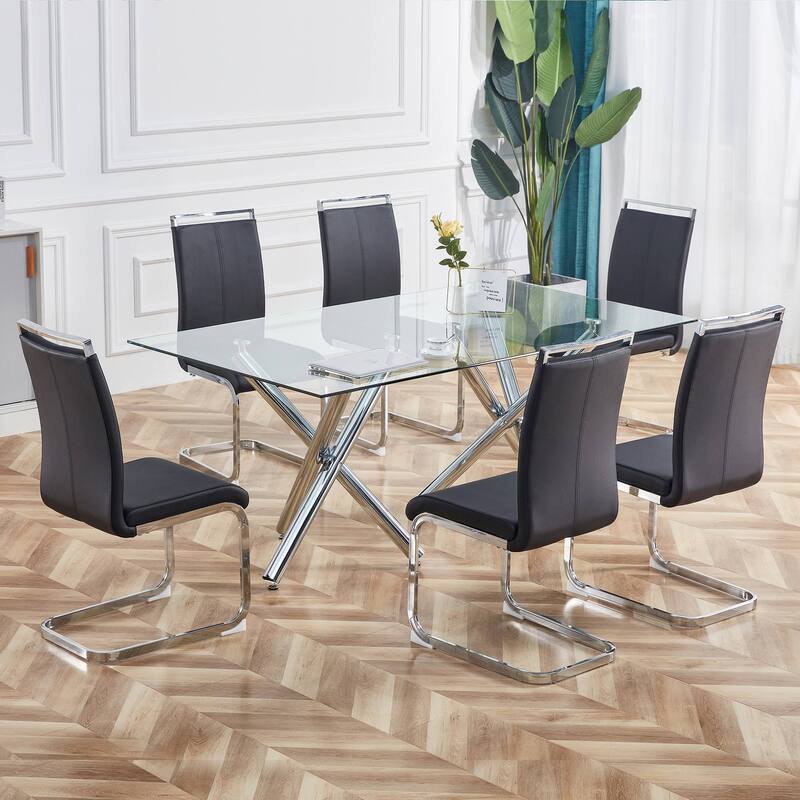 Modern Dining Chairs PU Faux Leather set of 4