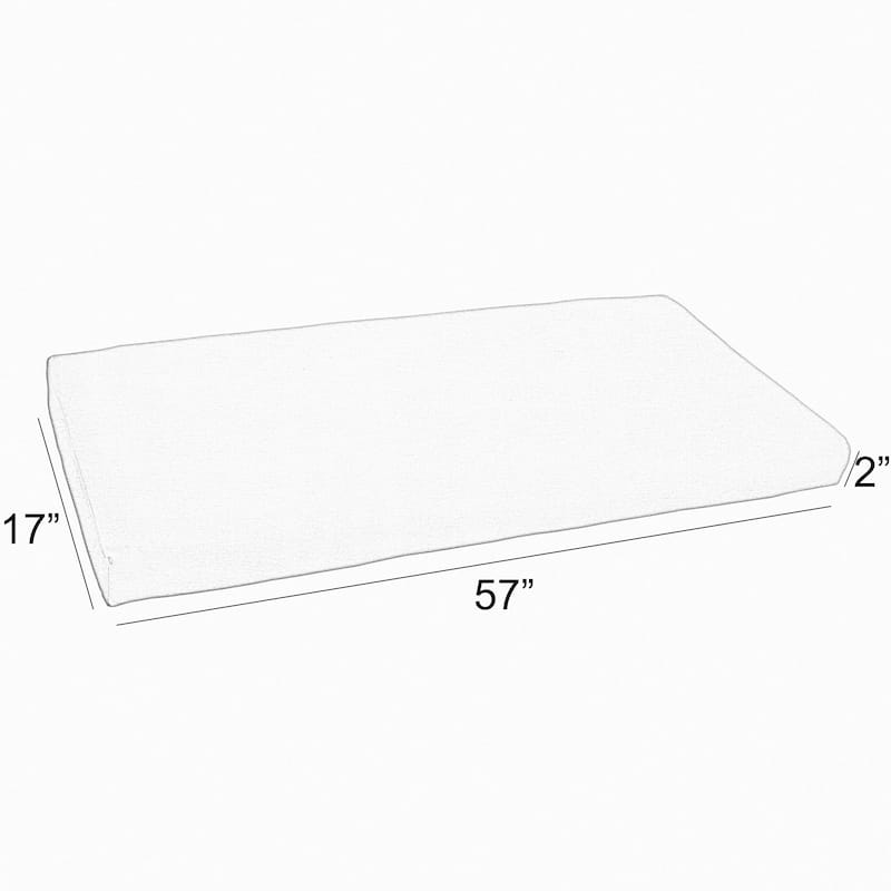 Sunbrella Canvas 57 in x 17 in x 2 in Bench Cushion Bristol - 57 in x 17 in x 2 in