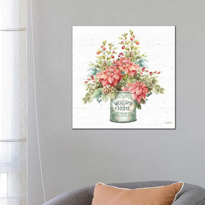 iCanvas "Our Christmas Story Bouquet on Birch" by Lisa Audit Canvas Print - 26x26x1.5