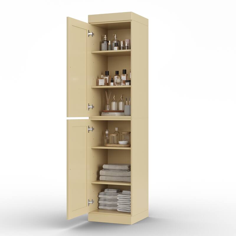 Palace Imports 100% Solid Wood 16.5" Bathroom Storage Cabinet with Shaker Doors and Adjustable Shelves