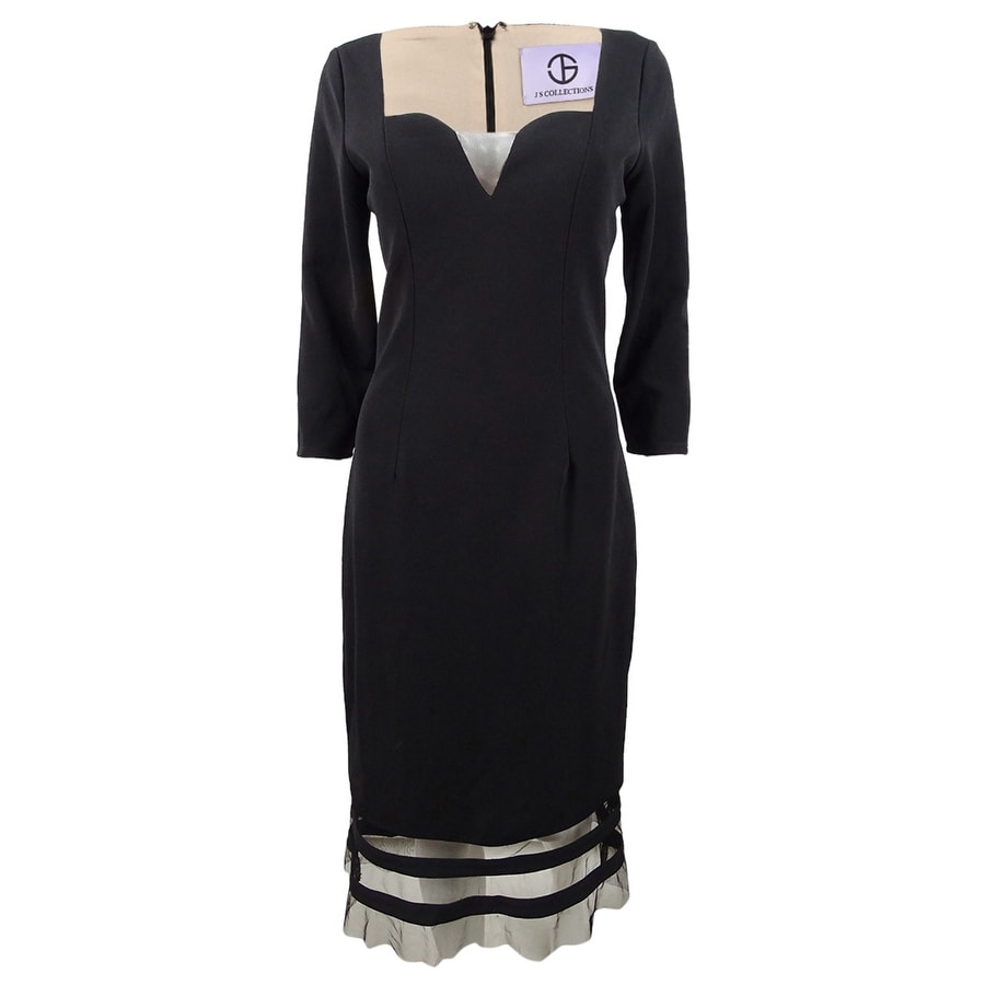 illusion midi dress