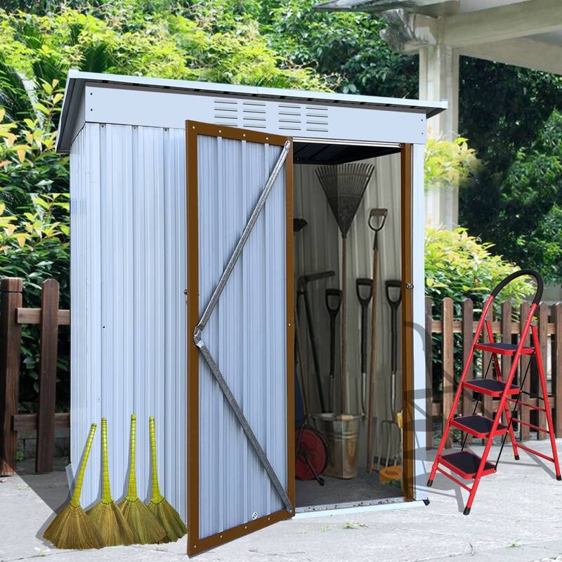 5 ft x 3ft Metal Outdoor Tool Storage Garden Sheds Bed Bath & Beyond