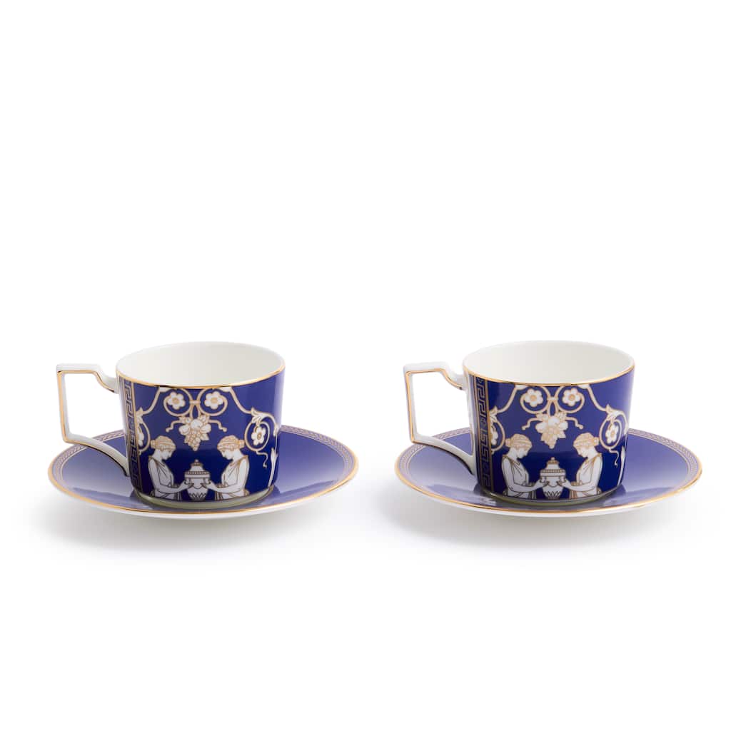 Wedgwood Renaissance Gold Teacup Saucer 8.45oz, Set of 2 - 8.45 oz