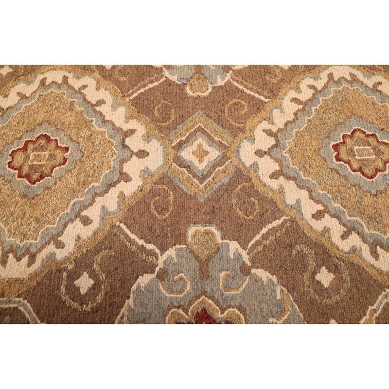 ECARPETGALLERY Flat-Weave Lahor Finest Brown Wool Tapestry Kilim - 4'11 x 7'11