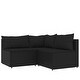 preview thumbnail 8 of 100, vidaXL Patio Corner Sofa with Cushions Black/Brown/Gray Poly Rattan