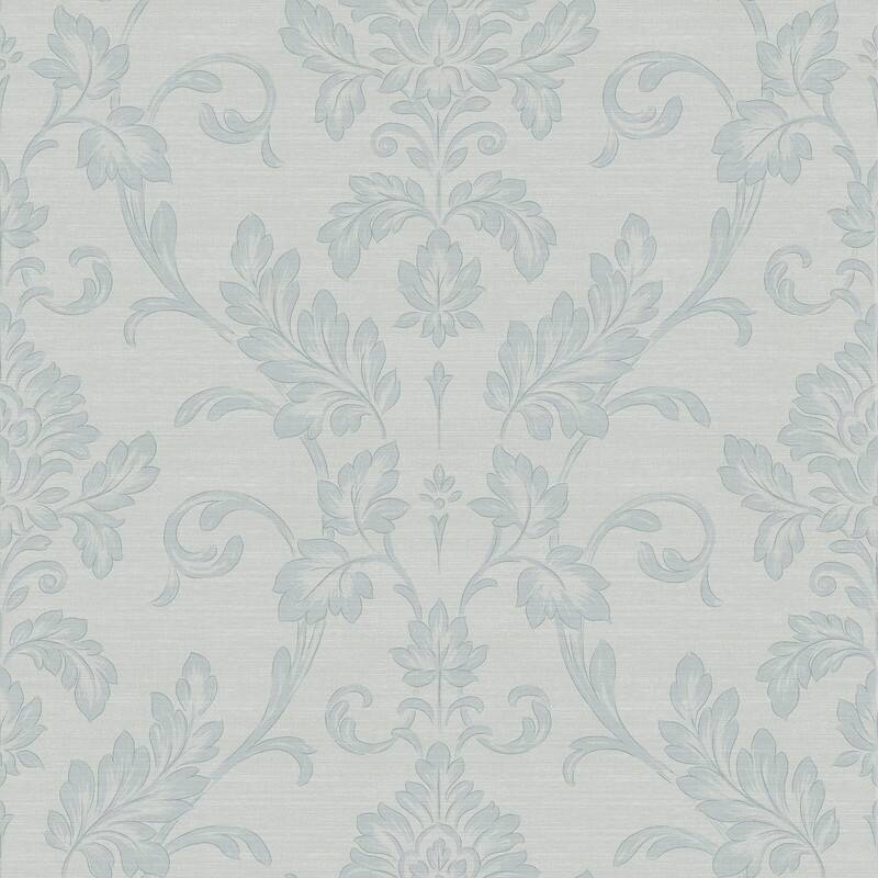 Sirpi Antonella Light Blue Scroll Wallpaper - 20.9 x 396 x 0.025