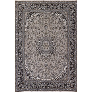 Shokan Area Rug Floral Gray Kashan Turkish Area Rug Machine Made Traditional Carpet - 9 ...