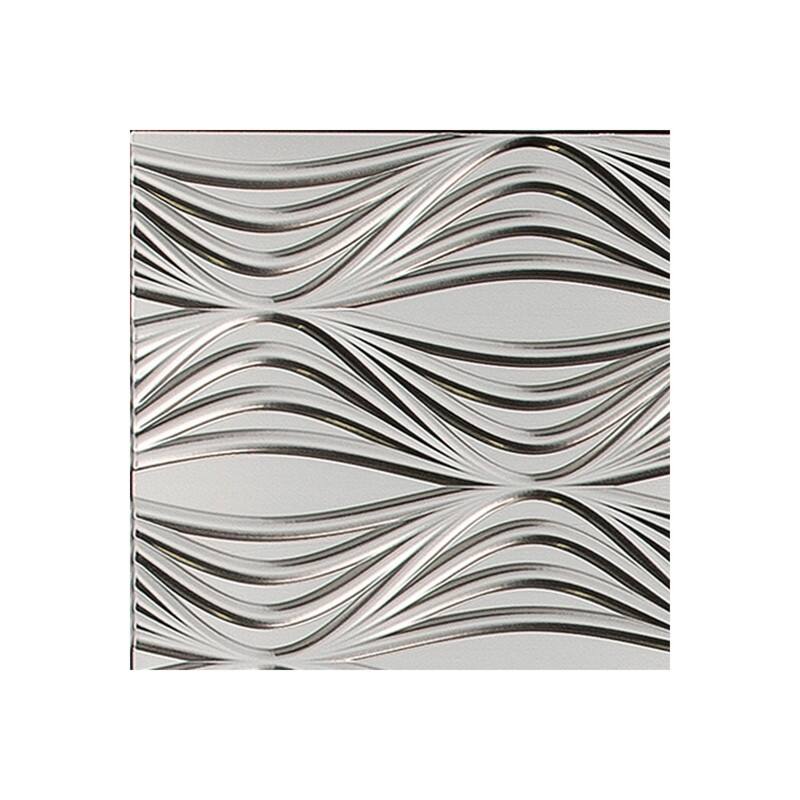 FASÄDE Shallot 4-foot x 8-foot PVC Wall Panel in Brushed Nickel - Silver - Sample