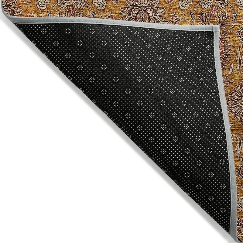 Machine Washable Indoor/ Outdoor Chantille Traditional Floral Rug