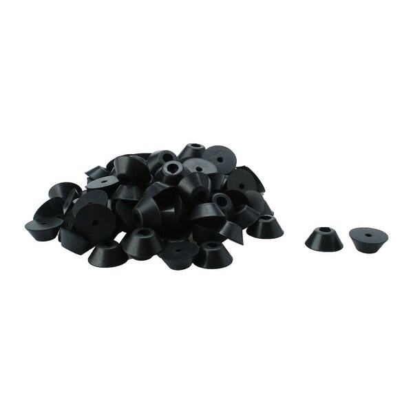 Unique Bargains 100 Pcs Conical Rubber Furniture Feet Protector Chair Leg Tips Covers 0.28" High