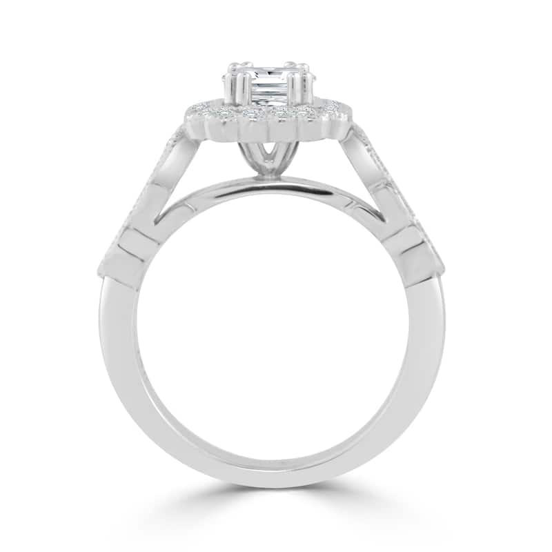 Auriya 14k Gold 2 1/2ctw Vintage Radiant-cut Halo Diamond Engagement Ring (H-I, SI1-SI2)