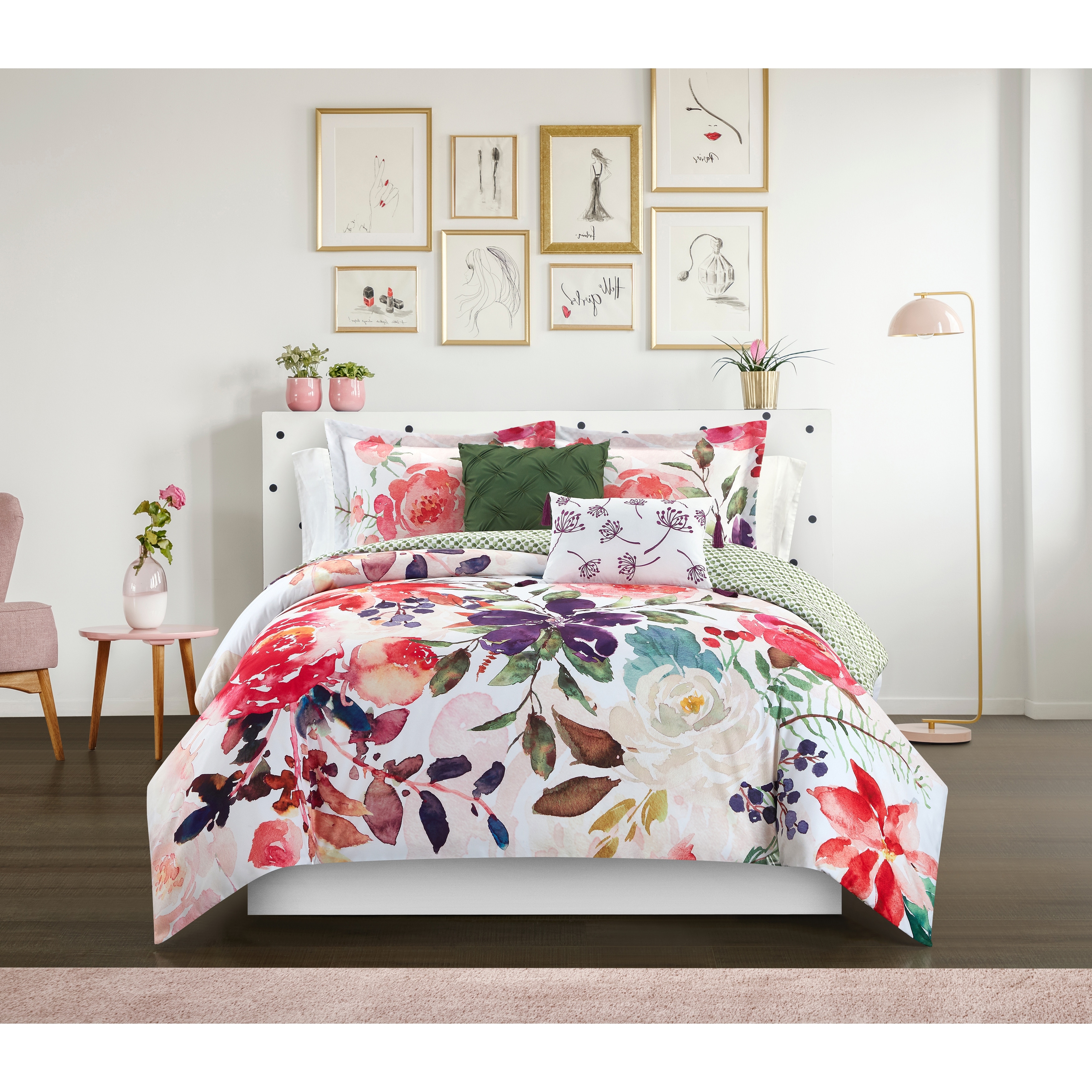 Red Twin Size Floral Comforters and Sets - Bed Bath & Beyond