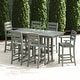 preview thumbnail 3 of 44, POLYWOOD Lakeside Plastic 7-Piece Bar Set Slate Grey