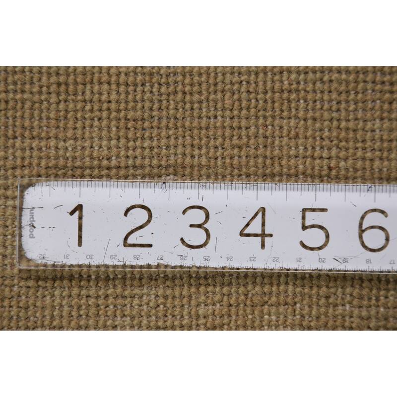 Hand Knotted Oriental 100% Wool Carpet Modern Solid Green Gabbeh Area Rug - 13' 4'' X 10' 2''