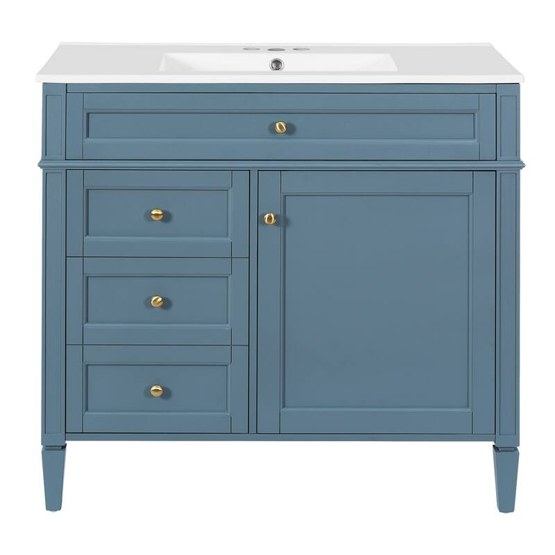 Modern Bathroom Vanity with 2 Drawers and a Tip-out Drawer