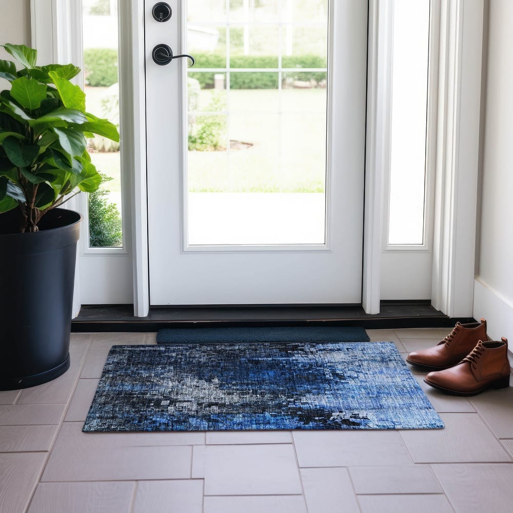 Machine Washable Indoor/ Outdoor Chantille Modern Ombre Rug