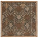 SAFAVIEH Handmade Antiquity Nermine Traditional Oriental Wool Rug - 6' Square - Light Blue/Gold
