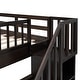 preview thumbnail 24 of 26, Stairway Full-Over-Full Bunk Bed with Drawer, Storage and Guard Rail for Bedroom