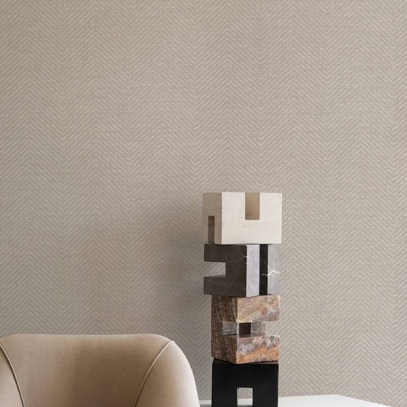 Faux Grasscloth Parquet Textured Peel and Stick Wallpaper by Jeremiah Brent