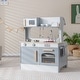 preview thumbnail 4 of 11, Costway 2 in 1 Kids Play Kitchen& Restaurant Double Sided Wooden - See Details