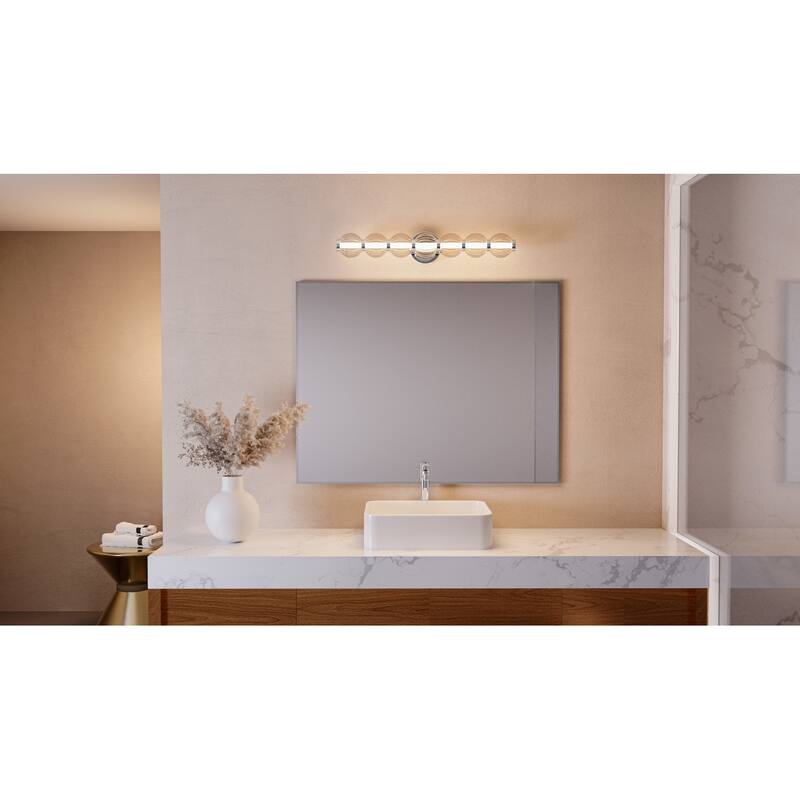 Elway Integrated LED Polished Chrome Bath Light