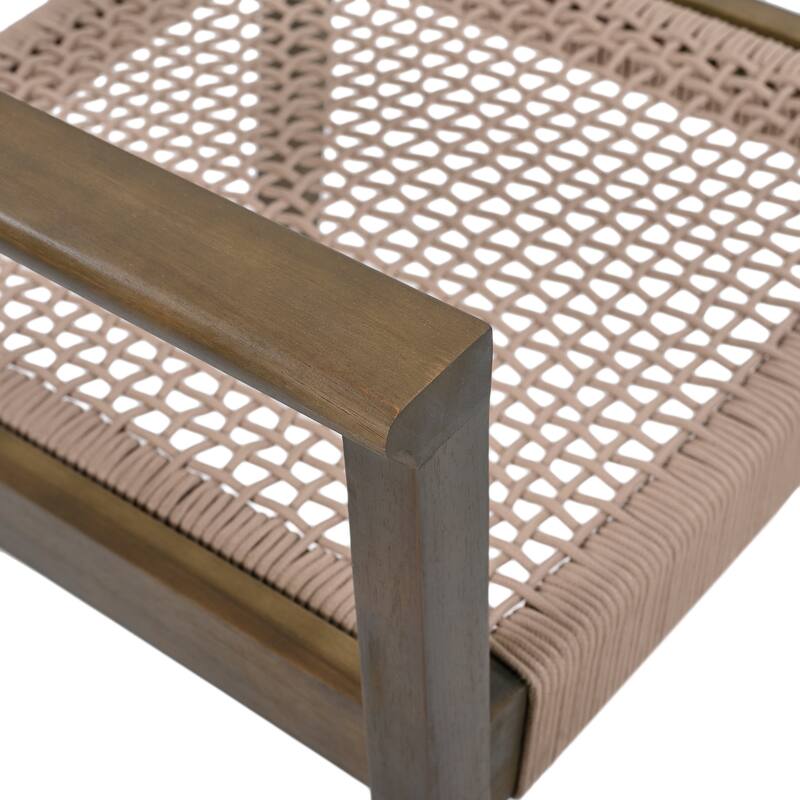 Christopher Knight Home Outdoor 5-Piece Round Table Dining Sets with Rope Accent Chairs